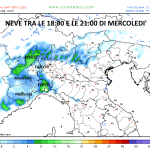 Neve tardo pomeriggio mercoledì